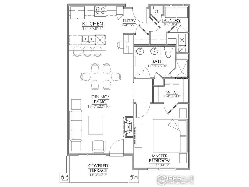 2D floor plan layout of this home in , Loveland, CO (Image 3).