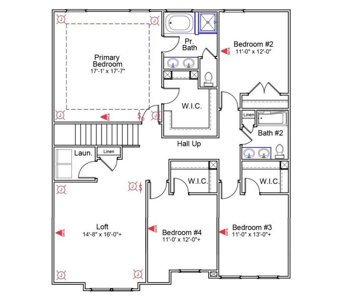 2nd floor floorplan - Home under construction.  Details subject to change.