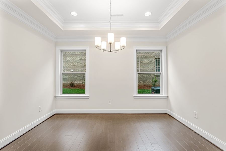 Representative unfurnished interior of a home built from the Kendall Lux by Keystone Homes NC in Weybridge, Burlington (Image 30).