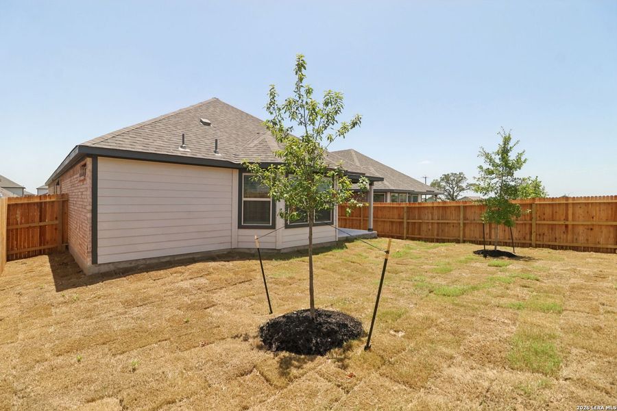 Exterior details and patio area of a home in Kallison Ranch, San Antonio (Image 24).