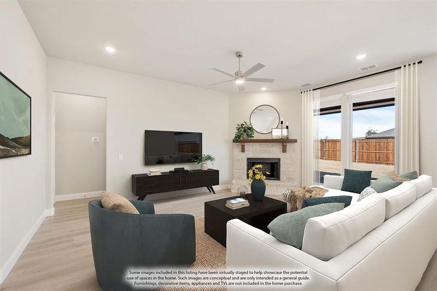 Furnished interior view inside a new home in Georgetown at Kings Fort, Kaufman (Image 11).