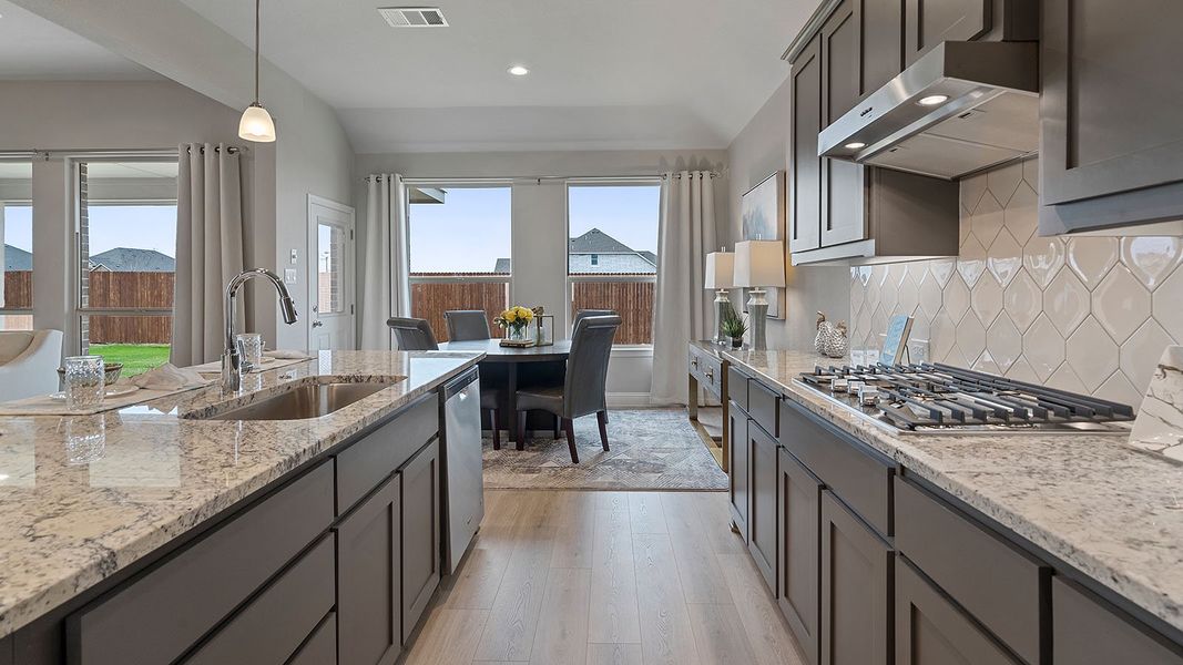 Representative furnished interior of a home built from the Guadalupe by D.R. Horton in Eden Ranch, Arlington (Image 7).