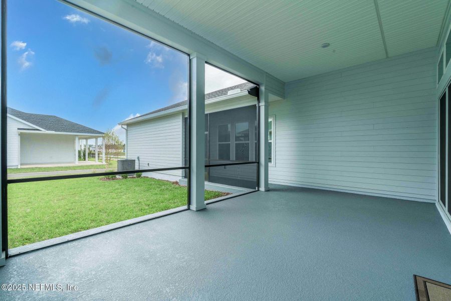 Exterior details and patio area of a home in Seven Pines 50' Rear Entry, Jacksonville (Image 32).