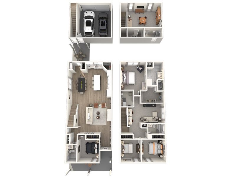 2D floor plan layout of this home in Poplar Farms, Franklin, TN (Image 4).