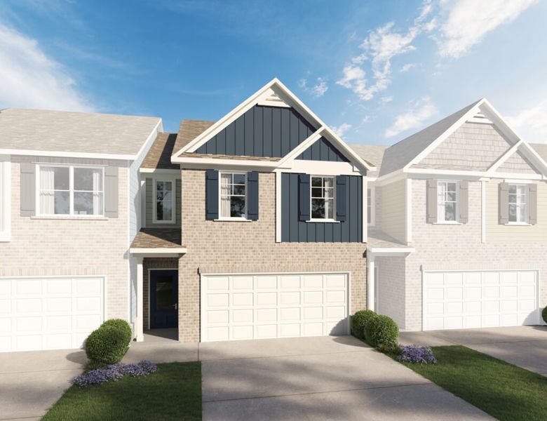 Representative exterior photo of a completed home built from the The Lenox by Direct Residential Communities in The Enclave at Whitewater Creek, Union City, GA (Image 8). Representative exterior photo of a completed home built from the The Lenox by Direct Residential Communities in The Enclave at Whitewater Creek, Union City, GA (Image 8).