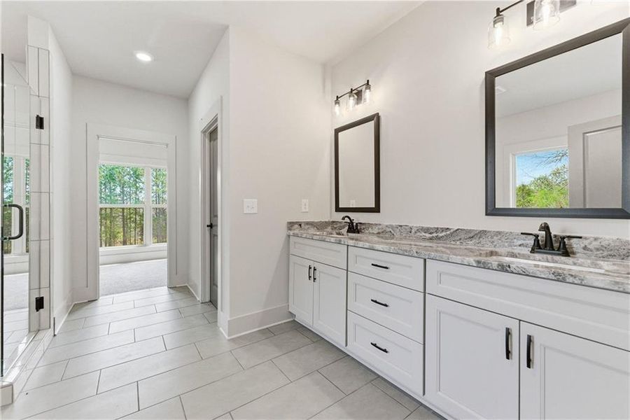Furnished interior view inside a new home in Steeplechase, Hoschton (Image 10).