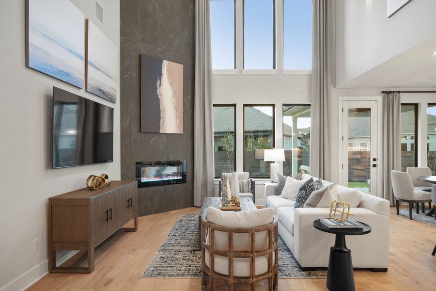 Furnished interior view inside a new home in Provence 50', Austin (Image 14).