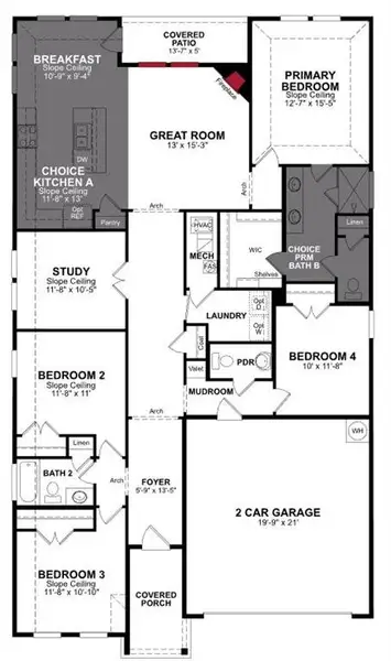 Beazer Homes Enclave at Legacy Hills Magnolia Floorplan.