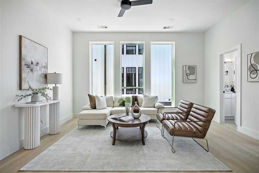 Furnished interior view inside a new home in , Dallas (Image 15).
