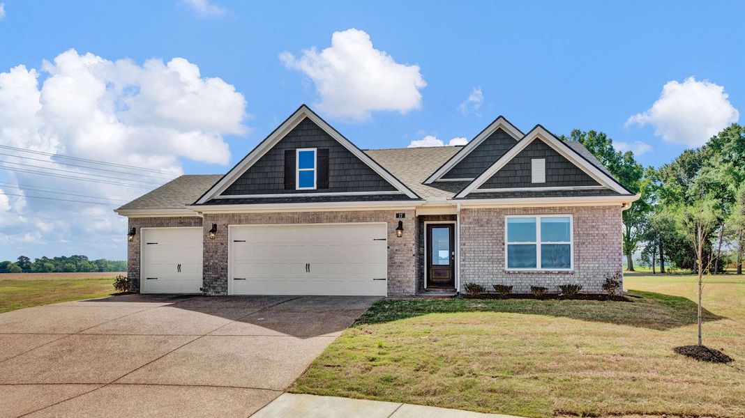 Front exterior of a new home in Hedge Rose, Somerville, TN, highlighting curb appeal (Image 23).