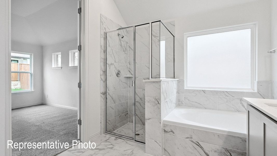 Furnished interior view inside a new home in Green Meadows Premier, Celina (Image 13).