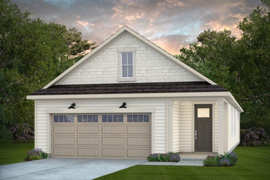 Representative exterior photo of a completed home built from the Hallmark by Del Webb in Del Webb Carolina Ridge, Midland, NC (Image 16).