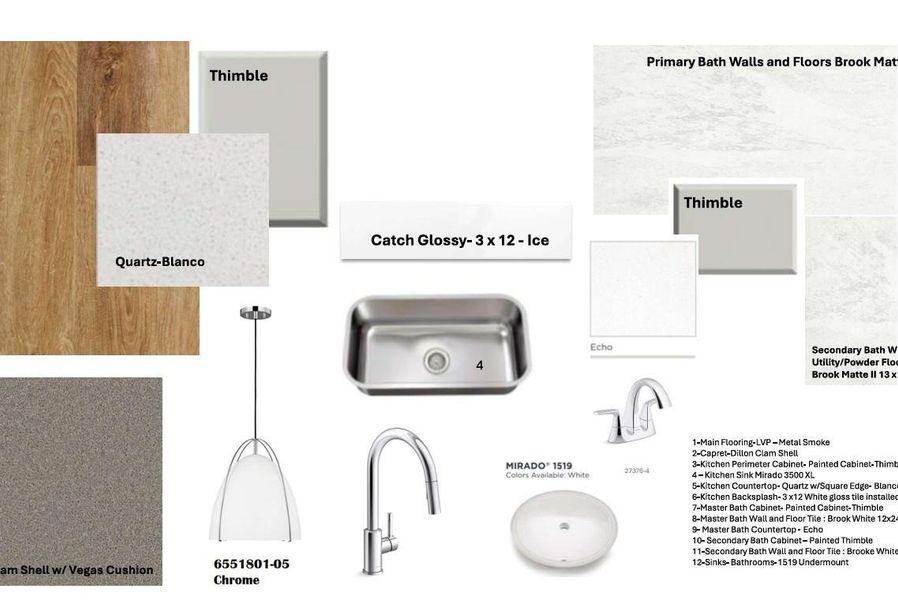Sample of building materials used in homes in Escondido, Magnolia (Image 3). Sample of building materials used in homes in Escondido, Magnolia (Image 3).