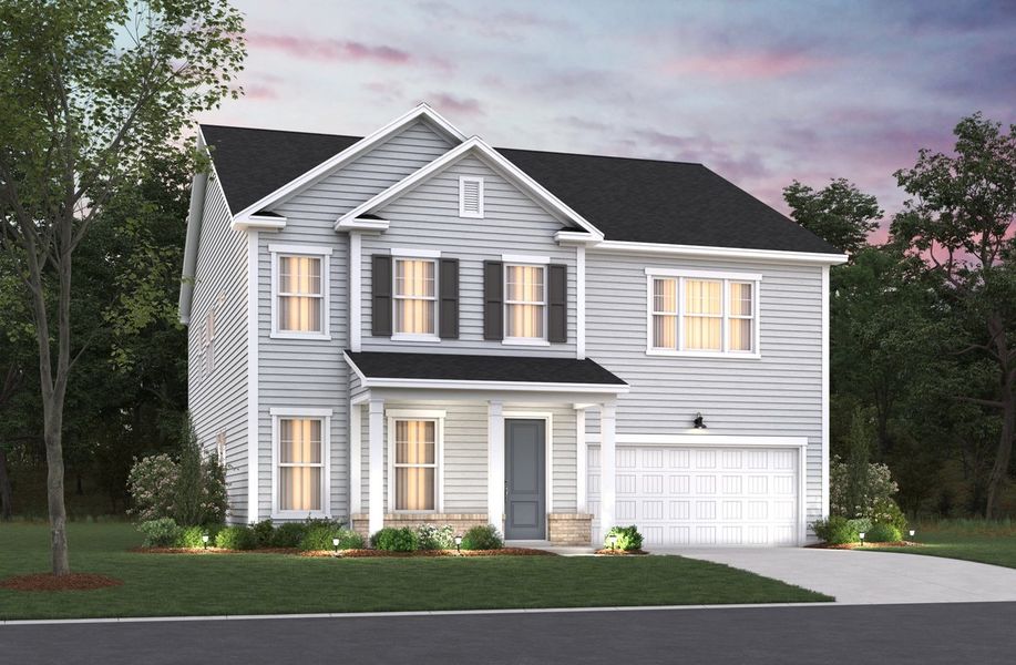 Representative exterior photo of a completed home built from the Aspen by Beazer Homes in The Oaks, Goose Creek, SC (Image 22).