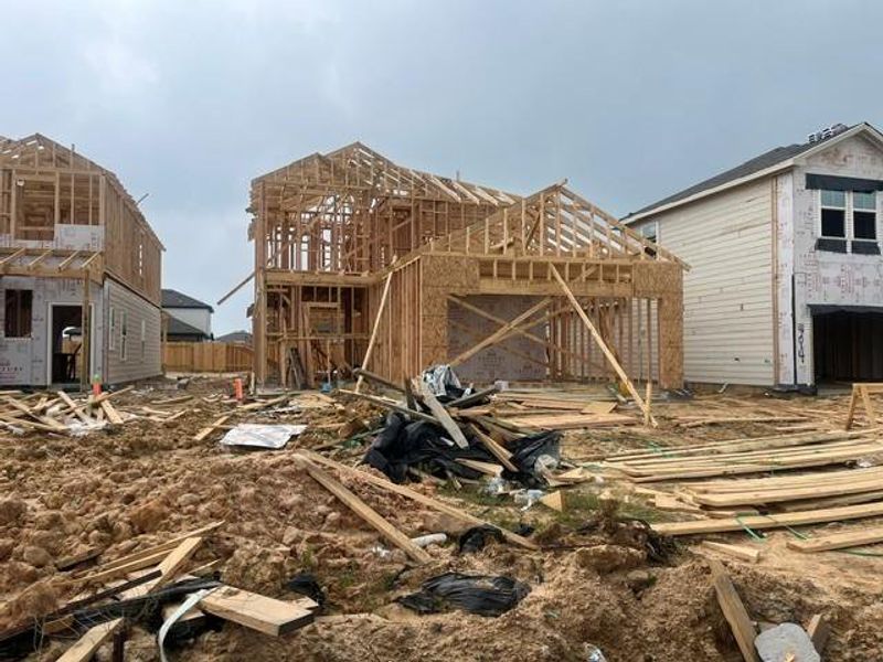 In-progress construction of a new home in Laurel Farms, Brookshire, TX (Image 26).