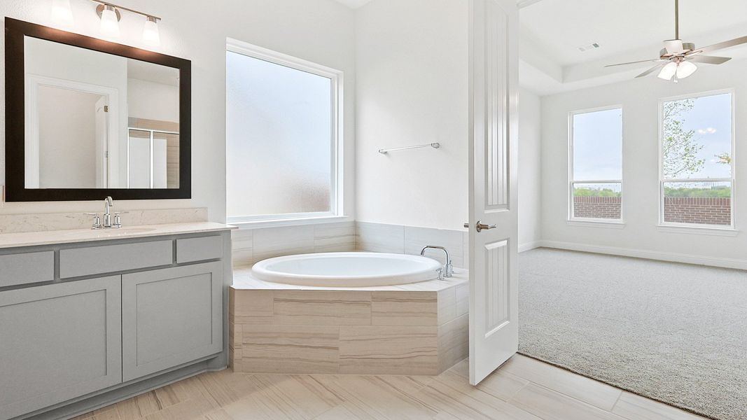 Representative furnished interior of a home built from the Princeton by DRB Homes in Brookewater, Rosenberg (Image 14).