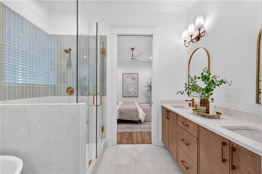 Furnished interior view inside a new home in , Marietta (Image 36).