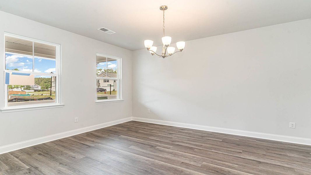 Representative unfurnished interior of a home built from the FORRESTER by D.R. Horton in Haven View, Murrells Inlet (Image 13).