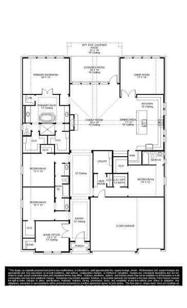 2D floor plan layout of this home in Escondido, Magnolia, TX (Image 2).