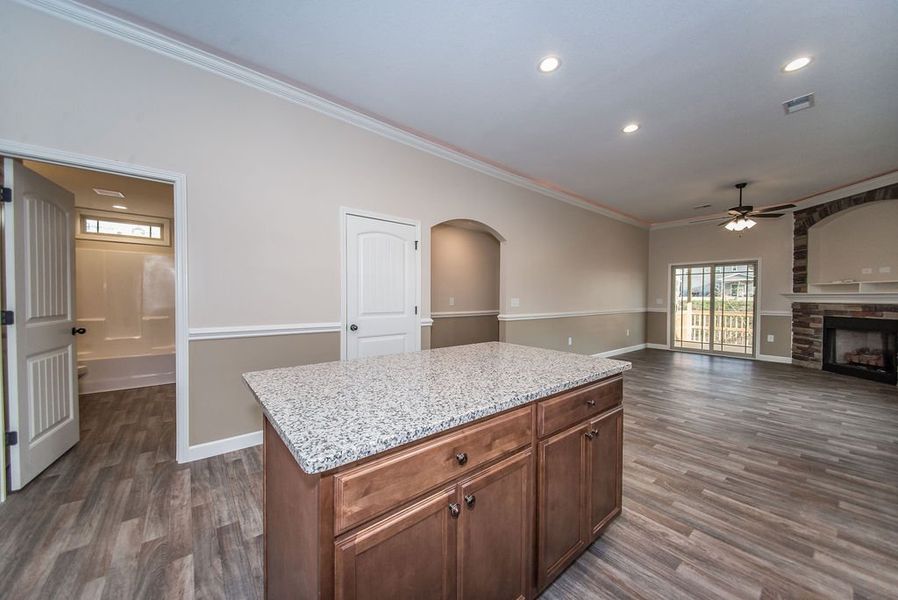 Representative furnished interior of a home built from the Inman by Enchanted Homes in Hampshire Heights, Moore (Image 10).