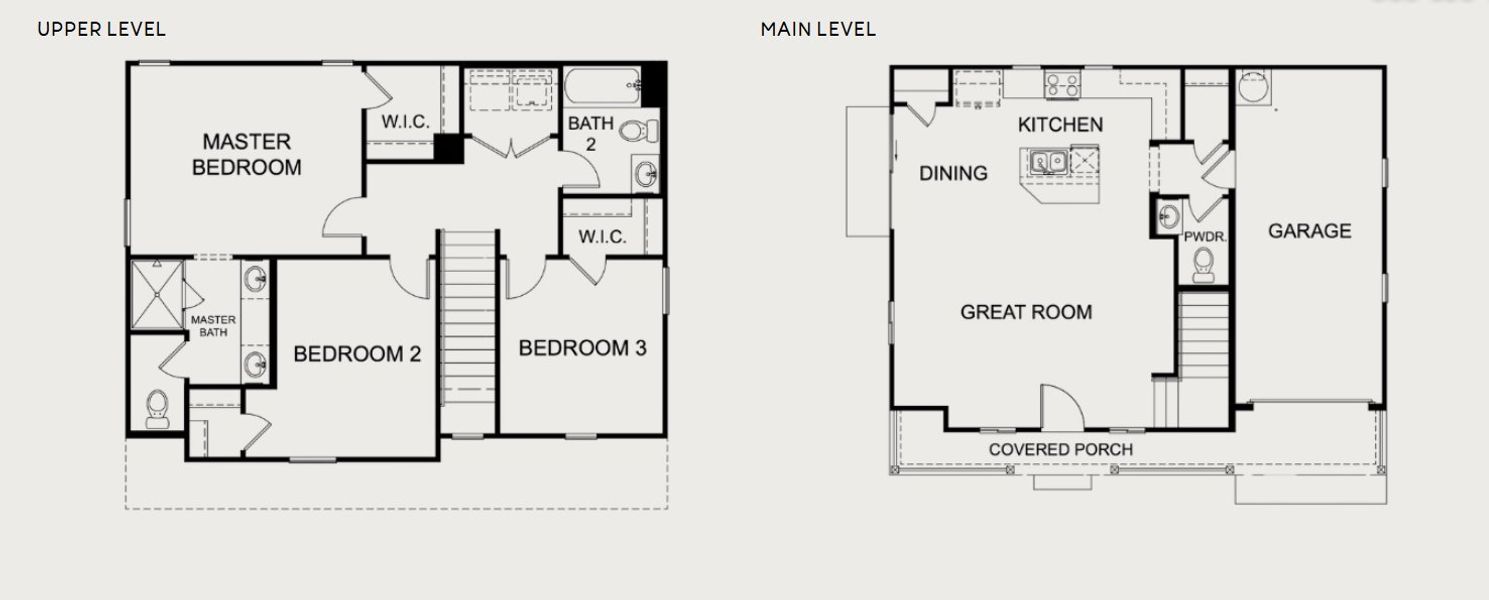 2D floor plan layout for the Fairview 5C by Encanto Living in Encanto at Bell Park, Phoenix, AZ (Image 2).