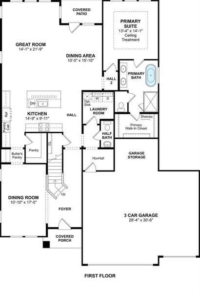 The El Paso floor plan by K. Hovnanian Homes. 1st Floor shown. *Prices, plans, dimensions, features, specifications, materials, and availability of homes or communities are subject to change without notice or obligation. The El Paso floor plan by K. Hovnanian Homes. 1st Floor shown. *Prices, plans, dimensions, features, specifications, materials, and availability of homes or communities are subject to change without notice or obligation.
