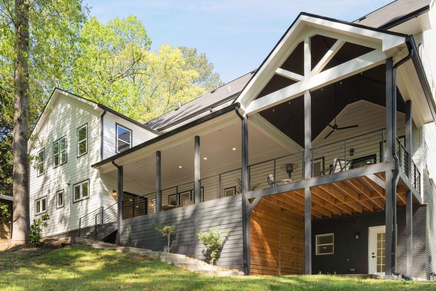Exterior details and patio area of a home in , Atlanta (Image 29).