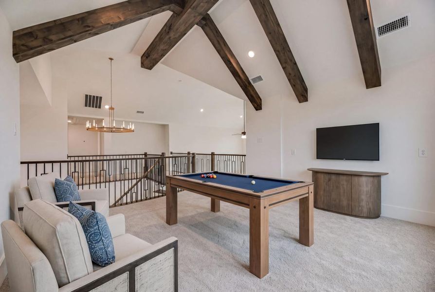 Furnished interior view inside a new home in Park Place, Prosper (Image 31).