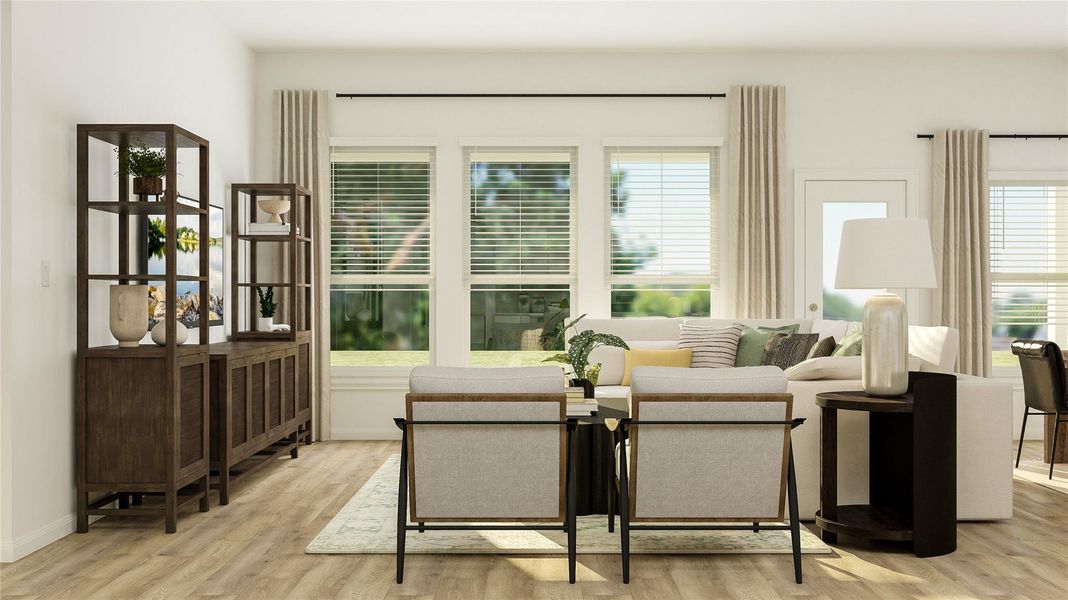 Furnished interior view inside a new home in Lively Ranch: Brookstone Collection, Georgetown (Image 17).