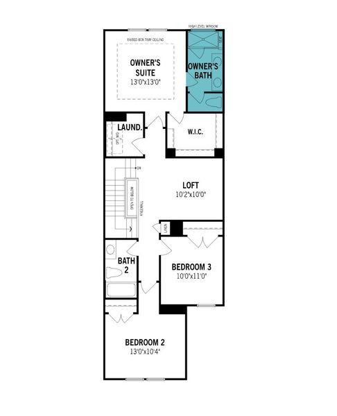 2D floor plan layout of this home in Bailey Run, Charlotte, NC (Image 4). 2D floor plan layout of this home in Bailey Run, Charlotte, NC (Image 4).
