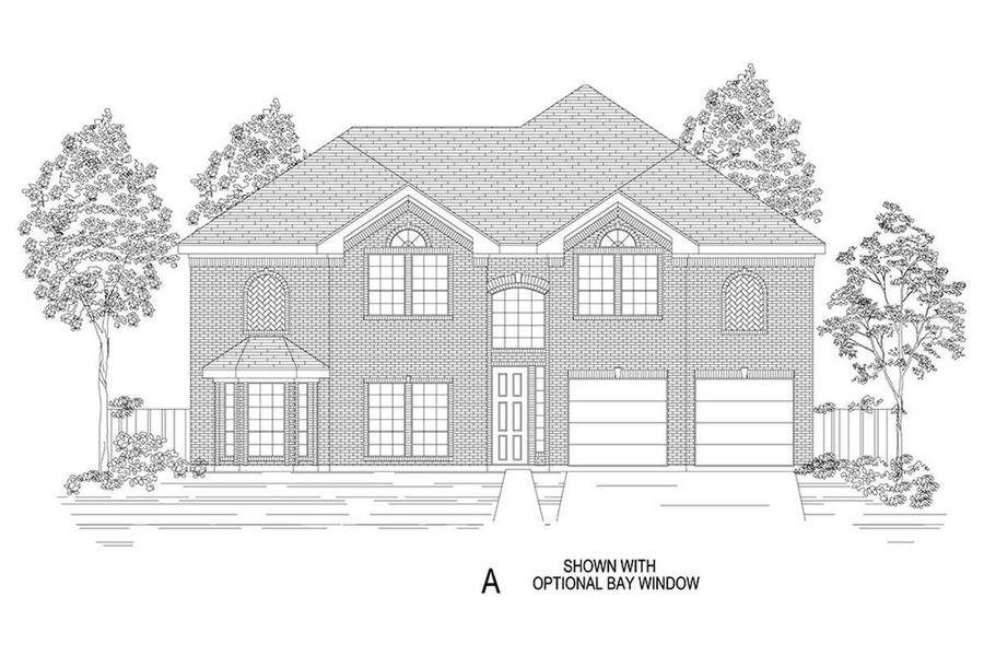 Representative rendering of the exterior for the Brentwood 3F (w/Media) by First Texas Homes (Image 4).