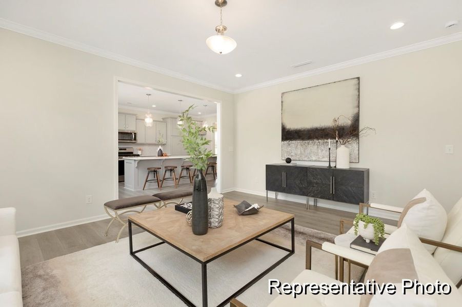 Furnished interior view inside a new home in Homecoming, Ravenel (Image 11).