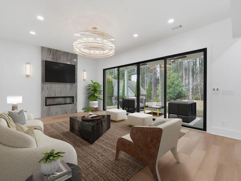 Furnished interior view inside a new home in , Canton (Image 9).