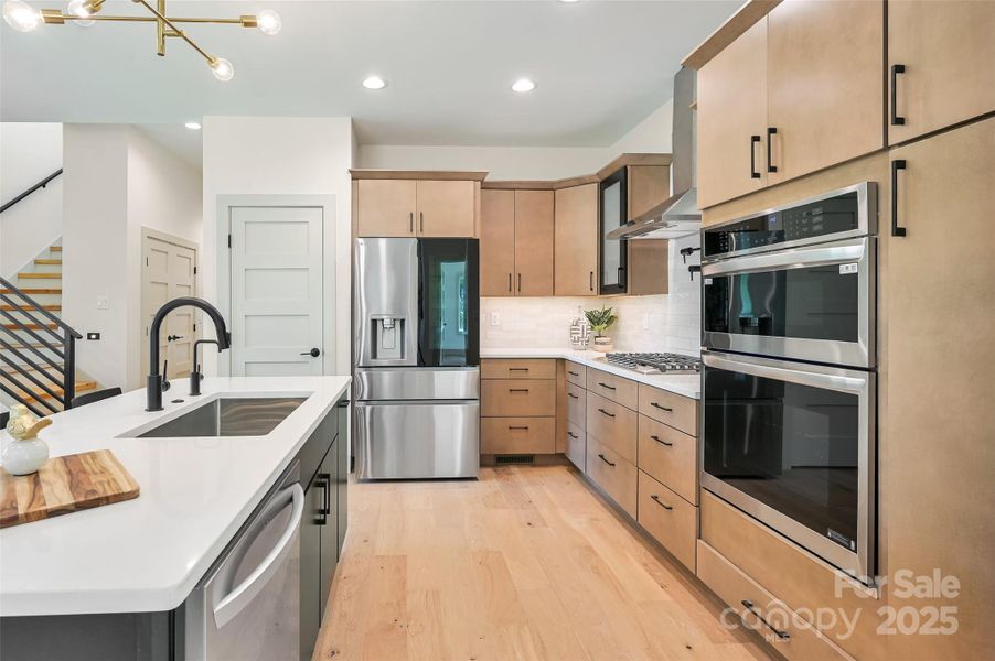 pot filler, gas range, wall ovens and more!