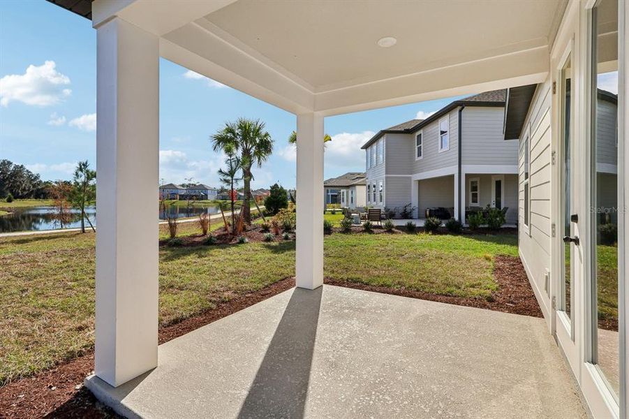 Exterior details and patio area of a home in Ellington Traditional, St. Cloud (Image 23). Exterior details and patio area of a home in Ellington Traditional, St. Cloud (Image 23).
