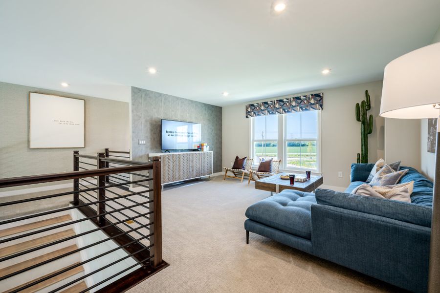 Representative furnished interior of a home built from the Leland by Fischer Homes in Hidden Fields, Hoschton (Image 22).