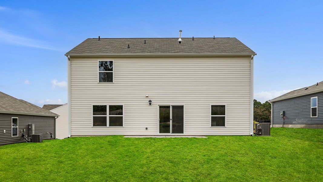Exterior details and patio area of a home in Harrier Point, Woodruff (Image 3).