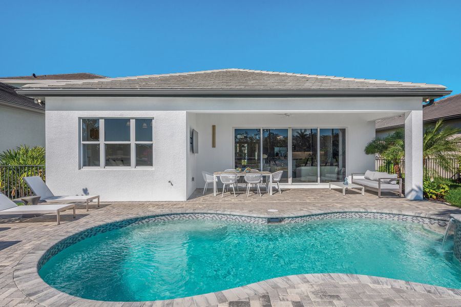 Representative exterior details of a home built from the Halo by GL Homes in Valencia Sky (55+), Naples (Image 4).