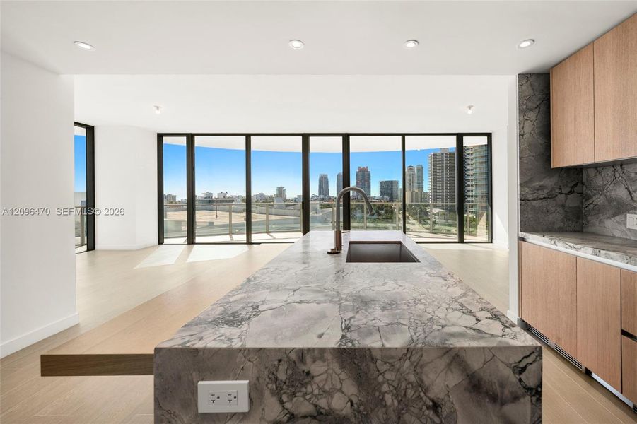 Furnished interior view inside a new home in , Miami Beach (Image 14).