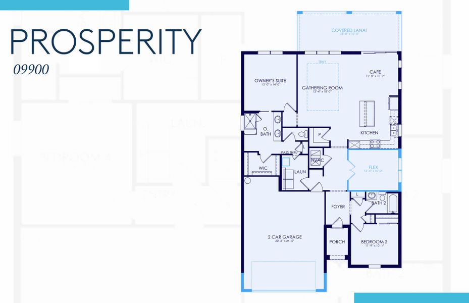 2D floor plan layout of this home in Del Webb Catalina, Lakewood Ranch, FL (Image 3).