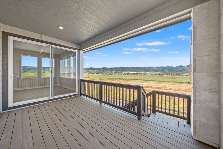 Exterior details and patio area of a home in Trumark Homes at Sterling Ranch, Littleton (Image 2).