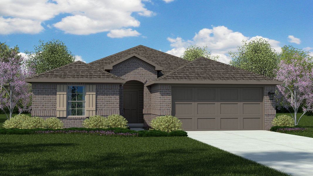 Representative exterior photo of a completed home built from the huntsville by D.R. Horton in Townes Landing, Fort Worth, TX (Image 2).