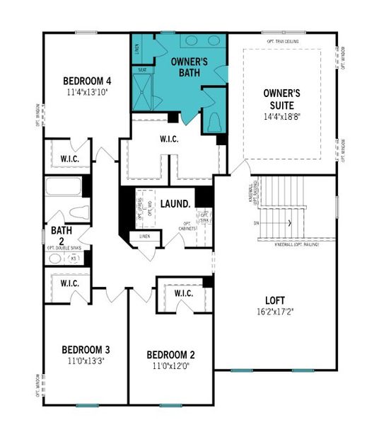 2D floor plan layout of this home in The Preserve At Reedy Creek, Benson, NC (Image 23).