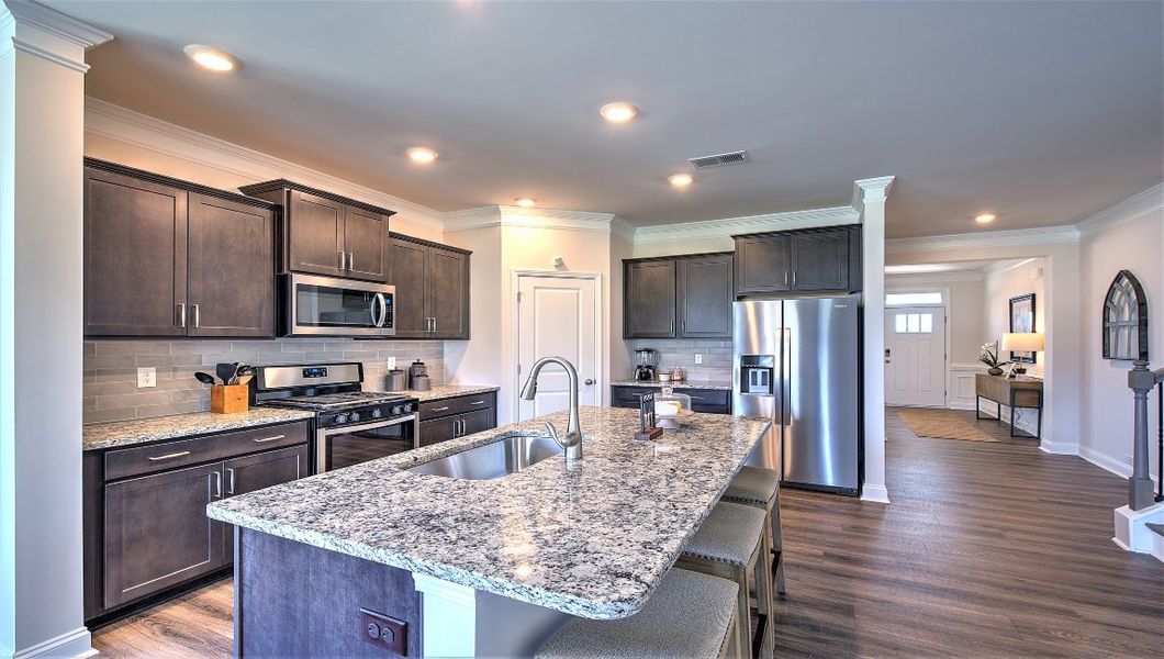 Furnished interior view inside a new home in Reserve at Tap Root Farms, Fletcher (Image 11). Furnished interior view inside a new home in Reserve at Tap Root Farms, Fletcher (Image 11).