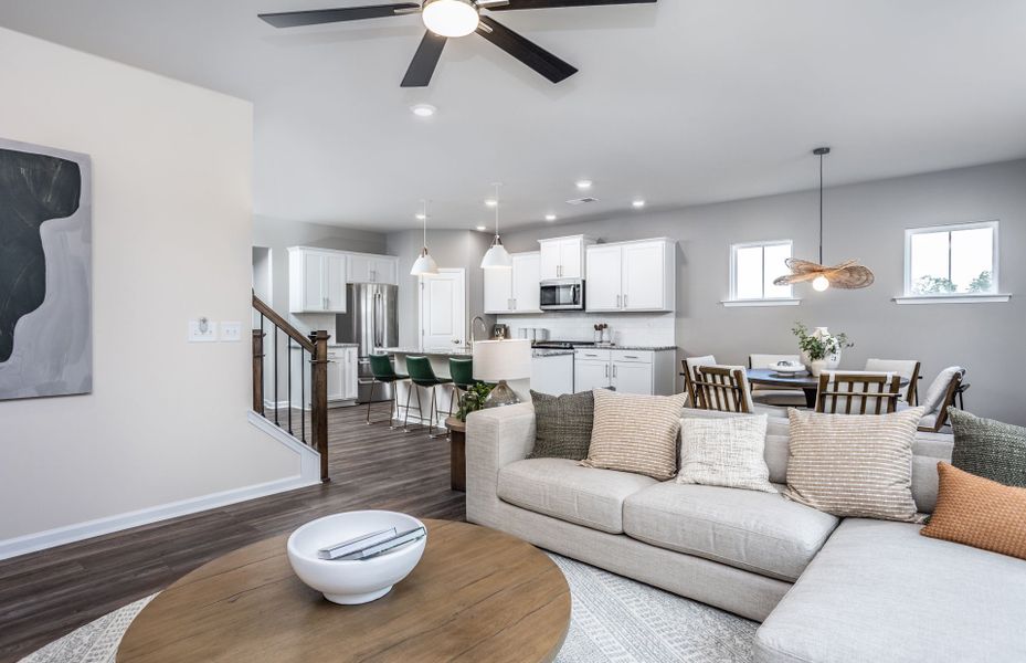 Furnished interior view inside a new home in Providence Oaks, Fuquay Varina (Image 15). Furnished interior view inside a new home in Providence Oaks, Fuquay Varina (Image 15).