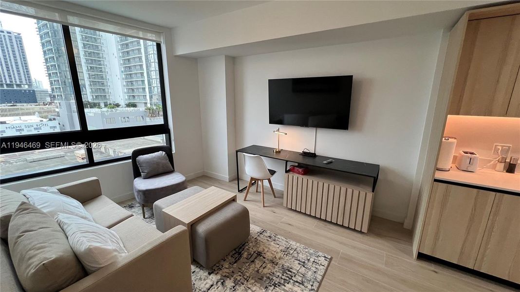 Furnished interior view inside a new home in , Miami (Image 37).