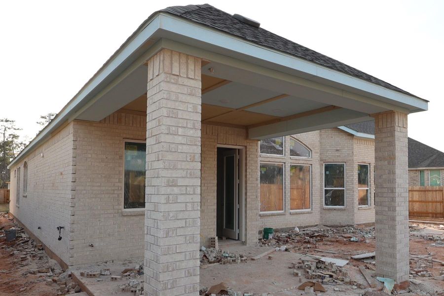 In-progress construction of a new home in Grand Central Park 55' Homesites, Conroe, TX (Image 7).