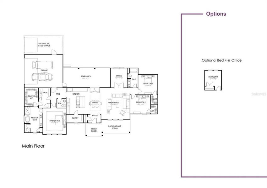 2D floor plan layout of this home in , Palm Coast, FL (Image 3). 2D floor plan layout of this home in , Palm Coast, FL (Image 3).