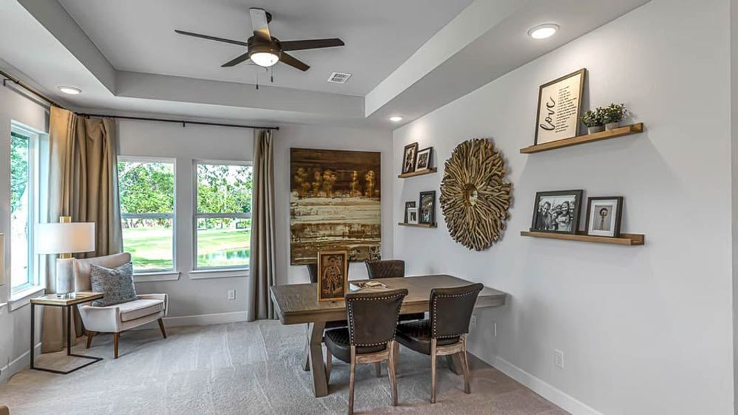 Furnished interior view inside a new home in Avalon at Cypress, Cypress (Image 38).