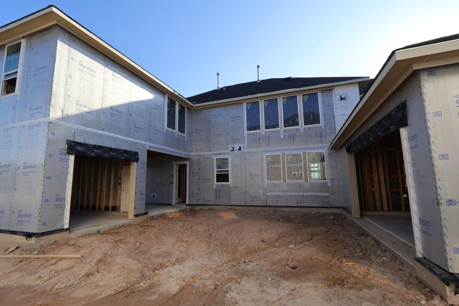 In-progress construction of a new home in Woodson’s Reserve, Spring, TX (Image 5).